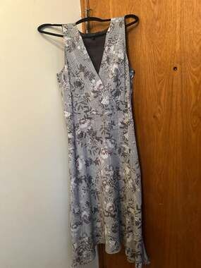 RACHEL Rachel Roy Giles Printed Sleeveless Asymmetrical Hem Midi Dress Size 6